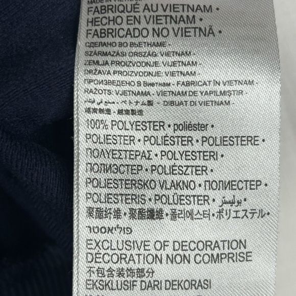 Converse Jacket Boys 7 Heritage Snap Front‎ Warmup Bomber Navy 968017 695 - Picture 10 of 11